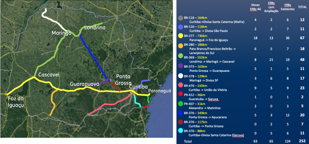 mapa do pará com os pontos de implantação da rede