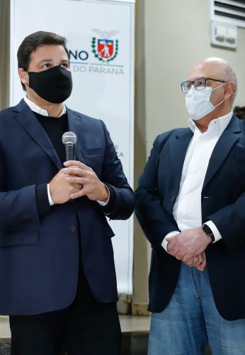 Foi realizado nesta terça-feira (15) o primeiro encontro de uma agenda de reuniões do Grupo de Trabalho do Plano Estadual Ferroviário com prefeitos dos municípios abrangidos pelo projeto da Nova Ferroeste. Foto: Rodrigo Félix Leal / INFRA