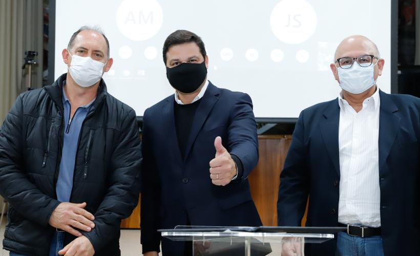 Foi realizado nesta terça-feira (15) o primeiro encontro de uma agenda de reuniões do Grupo de Trabalho do Plano Estadual Ferroviário com prefeitos dos municípios abrangidos pelo projeto da Nova Ferroeste. Foto: Rodrigo Félix Leal / INFRA