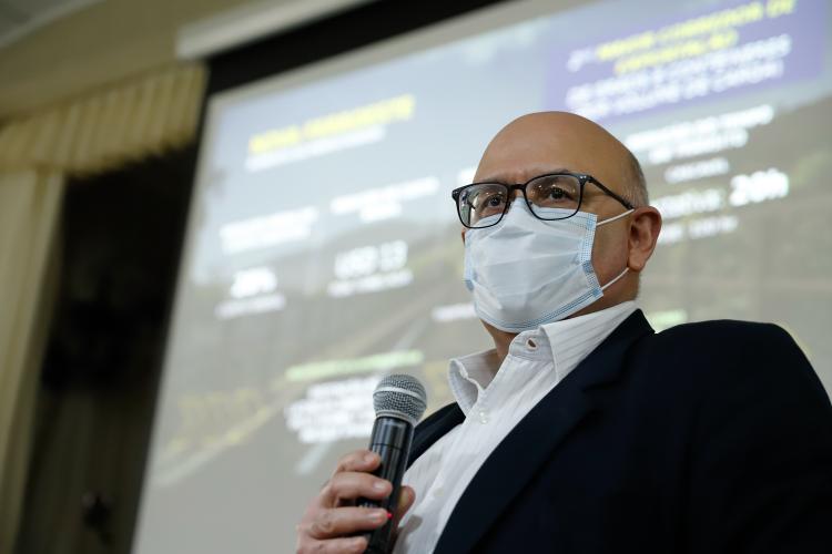 Foi realizado nesta terça-feira (15) o primeiro encontro de uma agenda de reuniões do Grupo de Trabalho do Plano Estadual Ferroviário com prefeitos dos municípios abrangidos pelo projeto da Nova Ferroeste. Foto: Rodrigo Félix Leal / INFRA