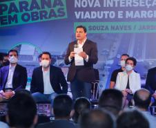 O governador Carlos Massa Ratinho Junior e o Secretário da Infraestrutura, Sandro Alex acompanhados do diretor-geral do DER, Fernando Furiatti inauguraram nesta terça-feira (10) o Viaduto do Sabará, no quilômetro 173 da rodovia BR-373, em Ponta Grossa, nos Campos Gerais. Foto: Rodrigo Félix Leal / InfraPR 