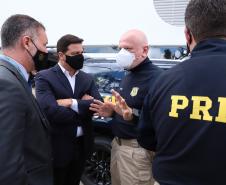 A nova frota é formada por 29 veículos Chevrolet TrailBlazer e uma unidade operacional móvel. Foto: Rodrigo Félix Leal / InfraPR