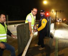 Encerramento dos atuais contratos de concessão de rodovias no Paraná. Abertura das catracas da praça de pedágio da Ecovia, na BR-277, em São José dos Pinhais, ocorrida à 0h00 deste domingo.  - Curitiba, 28/11/2021 - Foto: Ari Dias/AEN