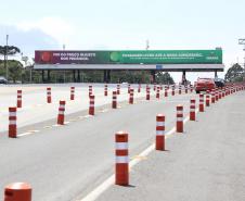 Encerramento dos atuais contratos de concessão de rodovias no Paraná. Abertura das catracas da praça de pedágio da Ecovia, na BR-277, em São José dos Pinhais, ocorrida à 0h00 deste domingo. - Curitiba, 28/11/2021 - Foto: Ari Dias/AEN