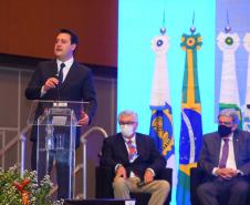Governador Carlos Massa Ratinho Junior participa do 11º Encontro de Líderes Representantes do Sistema Confea/Crea e Mútua. Foto: CONFEA