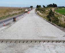 O governador Carlos Massa Ratinho Junior vistoriou nesta quinta-feira (28) uma das obras mais aguardadas da região Sudoeste: a revitalização do trecho da PRC-280 que vai de Palmas ao Trevo Novo Horizonte, em General Carneiro Foto: Ari Dias/AEN