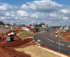 Obra do novo Trevo Cataratas de Cascavel chega a 80% de conclusão -  Foto: DER-PARANÁ