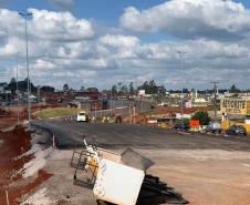 Obra do novo Trevo Cataratas de Cascavel chega a 80% de conclusão -  Foto: DER-PARANÁ