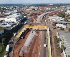 Obra do novo Trevo Cataratas de Cascavel chega a 80% de conclusão -  Foto: DER-PARANÁ