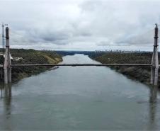 Ponte da Integração em Foz do Iguaçu tem 95,5% das obras concluídas -  Foto: DER/PARANÁ
