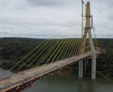 Ponte da Integração em Foz do Iguaçu tem 95,5% das obras concluídas -  Foto: DER/PARANÁ