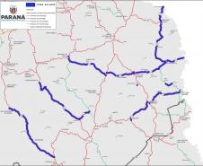 Editais preveem conservação de 922 km no Norte, Norte Pioneiro e Vale do Ivaí Foto: DER