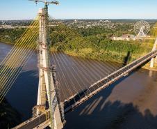 Com estrutura finalizada, Ponte da Integração Brasil-Paraguai atinge 96,6% de conclusão - Foto: Rodrigo Félix Leal / Seil