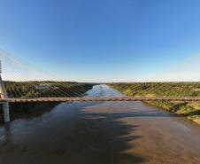 Com estrutura finalizada, Ponte da Integração Brasil-Paraguai atinge 96,6% de conclusão - Foto: Rodrigo Félix Leal / Seil