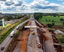 Cascavel, 29 de novembro de 2022 - Obras de duplicação da BR 277 Foto: Roberto Dziura Jr/AEN