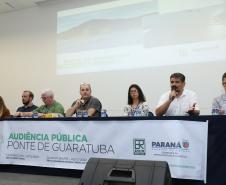 Em audiência pública, Governo debate com população obras da Ponte de Guaratuba - Foto: Rodrigo Félix Leal/SEIL