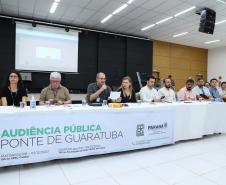 Segundo dia de audiência pública da Ponte de Guaratuba tem ampla participação popular Foto: Rodrigo Felix Leal/SEIL