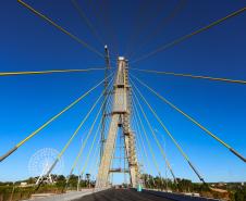 Nova ponte Brasil-Paraguai, em Foz do Iguaçu, está quase finalizada. Foto: Rodrigo Félix Leal / SEIL