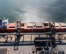 Porto de Paranaguá tem dez berços operando com calado maior e atrai navios cada vez maiores. Foto: Rodrigo Félix Leal / SEIL
