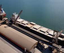 Porto de Paranaguá tem dez berços operando com calado maior e atrai navios cada vez maiores. Foto: Rodrigo Félix Leal / SEIL