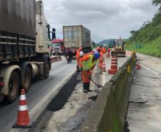 Faixa adicional da BR-277 entre o km 39 e o km 40 é liberada; trecho requer cautela - Foto: DER