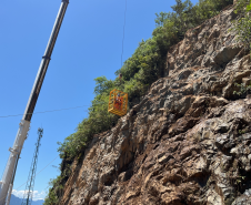 Obra de recuperação da BR-277 no Litoral entra na fase de contenção definitiva  Foto: DER