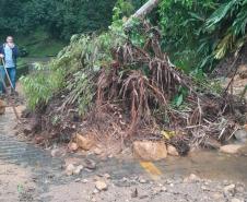 Novo deslizamento de terra bloqueia Estrada da Graciosa nesta quarta - Foto: DER