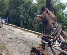 Mesmo com as chuvas, obras na Estrada da Graciosa seguem em ritmo avançado Foto: DER