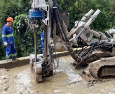 Mesmo com as chuvas, obras na Estrada da Graciosa seguem em ritmo avançado Foto: DER