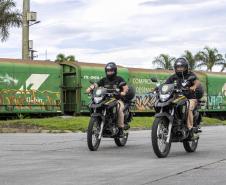 Com maior mobilidade, novas motos reforçam segurança nos portos do Paraná Foto: Claudio Neves/Portos do Paraná