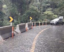 DER libera Estrada da Graciosa; chuvas e monitoramento das encostas podem levar a novos bloqueios - Foto: DER