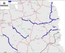 Estado está licitando a conservação de 221,38 km de rodovias do Norte Pioneiro