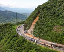 Para melhorar tráfego, BR-277 na Serra do Mar ficará sem guindastes durante o Carnaval Foto: Rodrigo Félix Leal/SEIL