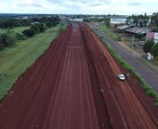 Perimetral Leste de Foz do Iguaçu ultrapassa 19% de conclusão Foto: DER