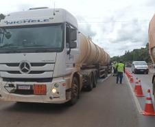 DER/PR ativa balança de fiscalização de cargas na região de Guarapuava Foto: DER