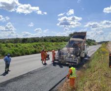 Contorno Norte de Castro - pavimentação  Foto: DER