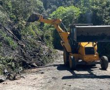 Serviços na PR-090 já iniciaram e devem ser concluídos na próxima semana Foto: DER