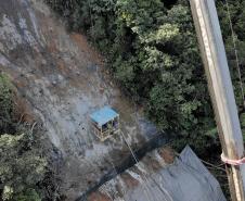 Análise indica reforços na contenção do km 41 da BR-277; obra termina dia 15 Foto: DER