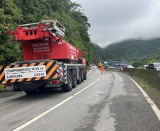 DER/PR conclui obra de contenção emergencial no km 41 da BR-277 Foto: DER