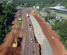 Com avanço dos projetos ambientais, medição mostra evolução da duplicação da Rodovia das Cataratas Foto: DER