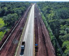 Com avanço dos projetos ambientais, medição mostra evolução da duplicação da Rodovia das Cataratas Foto: DER