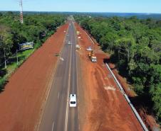 Com avanço dos projetos ambientais, medição mostra evolução da duplicação da Rodovia das Cataratas Foto: DER