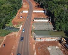 Com avanço dos projetos ambientais, medição mostra evolução da duplicação da Rodovia das Cataratas Foto: DER