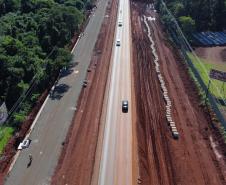 Com avanço dos projetos ambientais, medição mostra evolução da duplicação da Rodovia das Cataratas Foto: DER