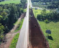 Com avanço dos projetos ambientais, medição mostra evolução da duplicação da Rodovia das Cataratas Foto: DER