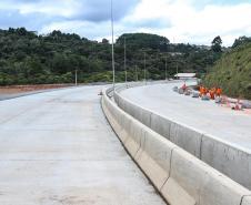 Obra na Rodovia dos Minérios tem avanços na construção de viadutos e pontes Foto: Rodrigo Félix Leal/SEIL-PR