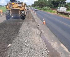 Novas terceiras faixas na PR-323, na região Noroeste, estão quase concluídas Foto: DER