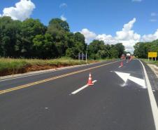 Obras de ampliação da PRC-280 com terceiras faixas são concluídas Foto: DER