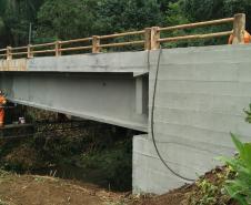 Infraestrutura 2023 - veja o balanço dos 100 primeiros dias de gestão nas regiões Sul e RMC  - Reforma da ponte do Rio Jararaca em Bituruna