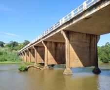 Reforma OAE - Ponte Rio Bom PRC-466 no limite entre Kaloré e Borrazópolis